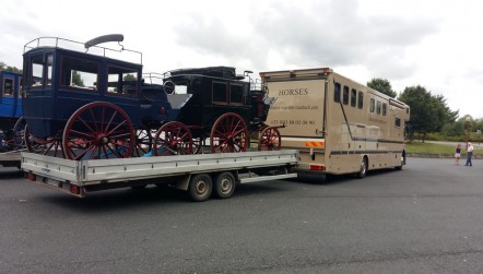D&eacute;placement omnibus et chevaux